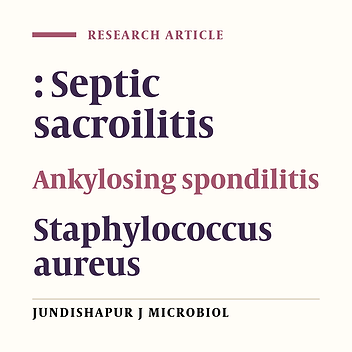 A case report of septic sacroilitis due to Staphylococus aureus