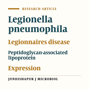 Cloning and periplasmic expression of peptidoglycan-associated lipoprotein (PAL) protein of Legionella pneumophila in Escherichia coli