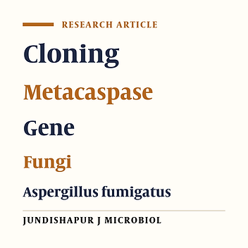 Cloning of metacaspase gene expressed in the opportunistic human pathogenic fungus, Aspergillus fumigatus