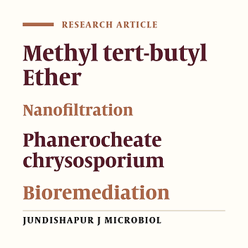 Oxidation of toxic methyl tert-butyl ether (MTBE) by fungi and nanofilter