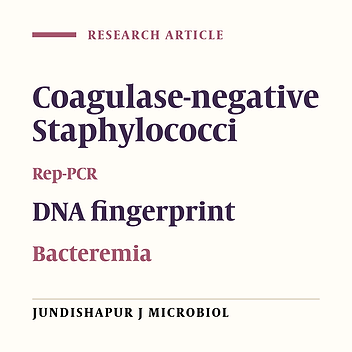 Cover image of the article: Analysis of genomic fingerprint patterns of coagulase-negative Staphylococci strains isolated from pediatric patients blood cultures using repetitive sequence-based PCR
