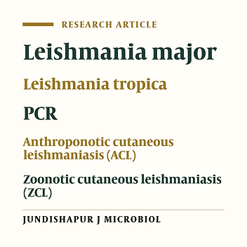 Molecular identification of Leishmania species causing cutaneous leishmaniasis in Mashhad, Iran