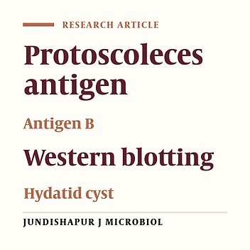 Diagnostic value of hydatid cyst antigens using western blotting method