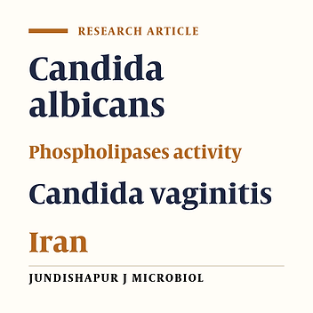 Phospholipase activity of Candida albicans isolated from vagina and urine samples