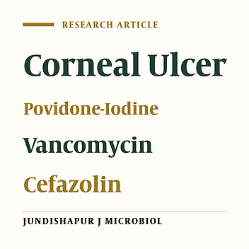 Comparison of Vancomycin and Cefazolin Therapeutic Effect with Povidone Iodine on Corneal Ulcer in Rabbits