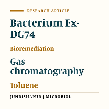 Isolation and Characterization of a Novel Toluene-Degrading Bacterium Exhibiting Potential Application in Bioremediation