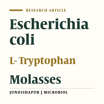 L- Tryptophan Production by Whole Cells of  Escherichia coli Based on Iranian Sugar Beet Molasses