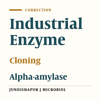 Addendum: Amplification, Sequencing and Cloning of Iranian Native Bacillus subtilis Alpha-amylase Gene in Saccharomyces cerevisiae [published in Jundishapur J Microbiol. 2013;6(8):e7371]