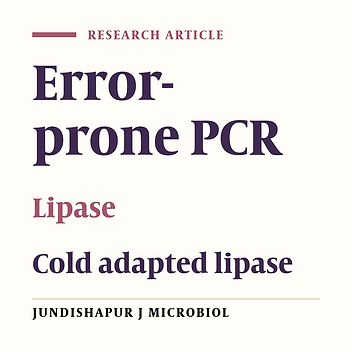 Induction of mutation in Bacillus subtilis lipase gene using error-prone PCR