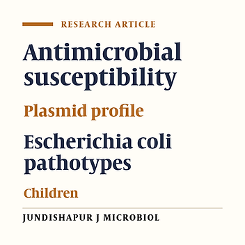 Frequency, antimicrobial susceptibility and plasmid profiles of Escherichia coli pathotypes obtained from children with acute diarrhea