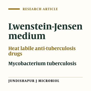 Cover image of the article: A method to survey heat labile anti-tuberculosis drugs