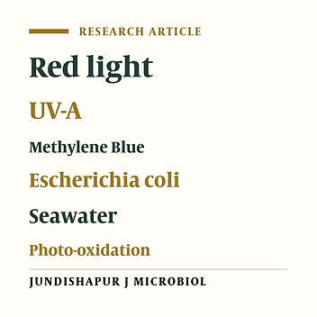 The Effect of UV-A and Various Visible Light Wavelengths Radiations on Expression Level of Escherichia coli Oxidative Enzymes in Seawater