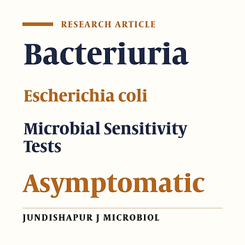 Cover image of the article: Bacteriuria and Antimicrobial Susceptibility of Escherichia coli Isolated From Urine of Asymptomatic University Students in Keffi, Nigeria