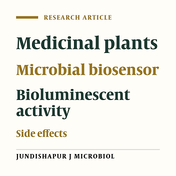 Effect of various concentrations of Crocus sativus and Cannabis sativa extracts on luminescent biosensor Escherichia coli SM10 S1