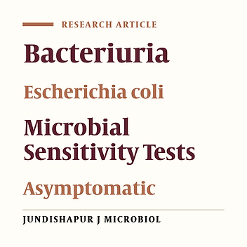 Bacteriuria and Antimicrobial Susceptibility of Escherichia coli Isolated From Urine of Asymptomatic University Students in Keffi, Nigeria