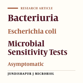 Bacteriuria and Antimicrobial Susceptibility of Escherichia coli Isolated From Urine of Asymptomatic University Students in Keffi, Nigeria