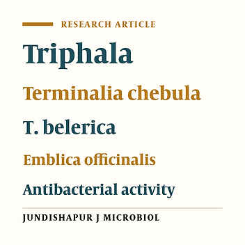Antimicrobial activity of Triphala against bacterial isolates from HIV infected patients