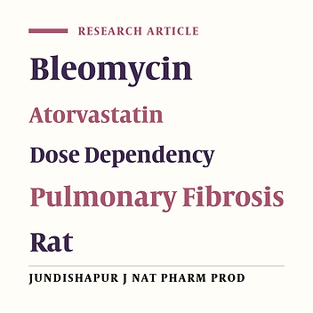 Ameliorative Effects of Atorvastatin on Bleomycin-Induced Pulmonary Fibrosis in Rats