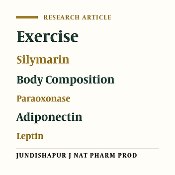 Effects of Silymarin Supplementation on Leptin, Adiponectin and Paraoxanase Levels and Body Composition During Exercise: A Randomized Double-Blind Placebo Controlled Clinical Trial