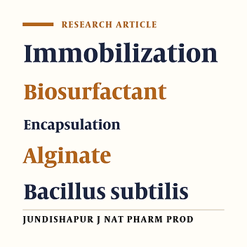 Bioencapsulation of Biosurfactant-Producing Bacillus subtilis (PTCC 1023) in Alginate Beads
