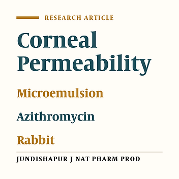 A Novel Microemulsion System for Ocular Delivery of Azithromycin: Design, Characterization and Ex-Vivo Rabbit Corneal Permeability