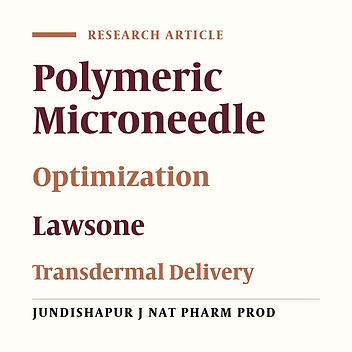 Development and Optimization of Dissolvable Polymeric Microneedle Patch for Transdermal Delivery of Lawsone