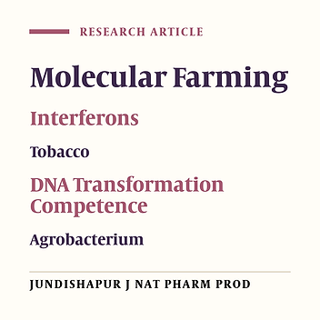 Cloning, Transformation and Expression of Human Interferon α2b Gene in Tobacco Plant (Nicotiana tabacum cv. xanthi)
