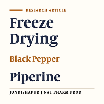 Evaluation of Drying Process on the Composition of Black Pepper Ethanolic Extract by High Performance Liquid Chromatography With Diode Array Detector