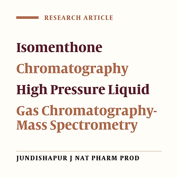 Development of a Validated HPLC/Photodiode Array Method for the Determination of Isomenthone in the Aerial Parts of Ziziphora tenuior L.