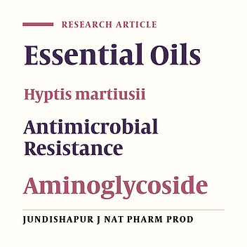 Chemical Composition, Modulatory Bacterial Resistance and Antimicrobial Activity of Essential Oil the Hyptis martiusii Benth by Direct and Gaseous Contact
