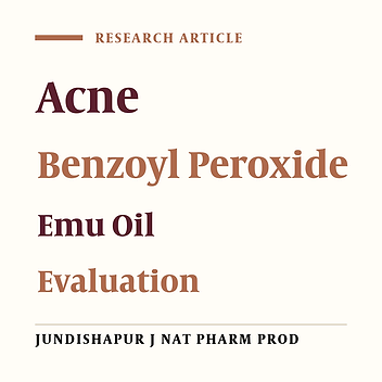 Preparation and Physicochemical Evaluation of Benzoyl Peroxide 5% Foamable Emu oil Emulsion