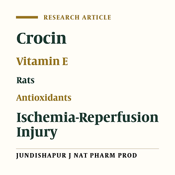 Protective Effects of Crocin on Ischemia-reperfusion Induced Oxidative Stress in Comparison With Vitamin E in Isolated Rat Hearts