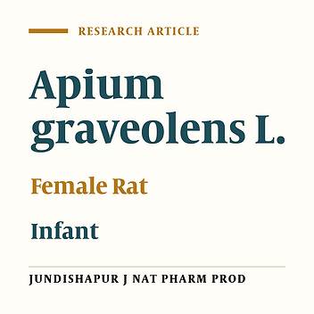 The Effect of Hydro-Alcoholic Extract of Apium graveolens L. Leaf on Delivery Rate in Female Rats, Weight and Gender Ratio of Infants