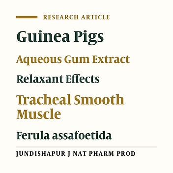 The Inhibitory Effects of Ferula assafoetida on Muscarinic Receptors of Guinea-Pig Tracheal Smooth Muscle