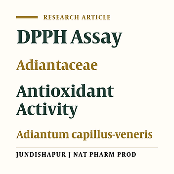 Essential Oil of Arial Parts of Adiantum capillus-veneris: Chemical Composition and Antioxidant Activity