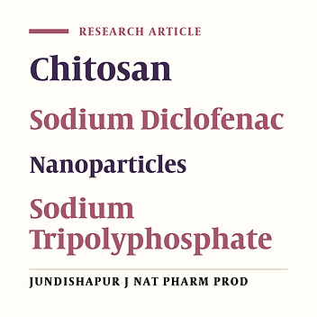 Preparation and In Vitro  Evaluation of Chitosan Nanoparticles Containing Diclofenac Using the Ion-Gelation Method