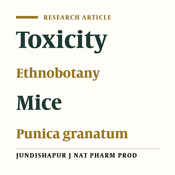 Punica granatum Peel Extract Toxicity in Mice