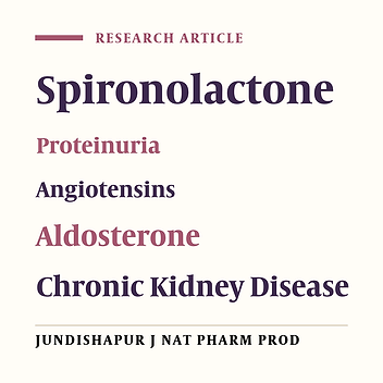Assessment of Spironolactone Effects on the Prevention of Progression of Proteinuria in Chronic Kidney Diseases
