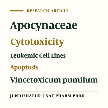 Growth Inhibition and Apoptosis Induction by Vincetoxicum pumilum Decne. on HL-60 and K562 Leukemic Cell Lines