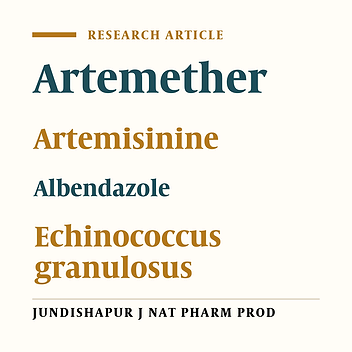 In Vitro Effects of Artemether, Artemisinine, Albendazole, and Their Combinations on Echinococcus granolosus Protoscoleces