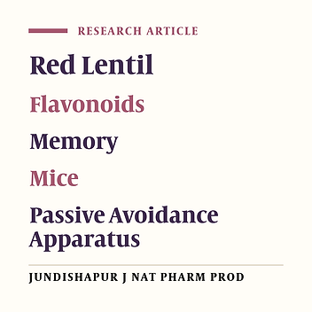 The Effect of Red Lentil Hydroalcoholic Extract on Retention and Retrieval of Memory in Young and Aged Mice