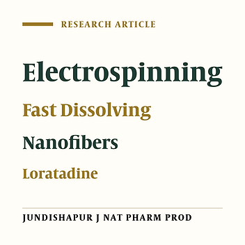 The Design and Evaluation of a Fast-Dissolving Drug Delivery System for Loratadine Using the Electrospinning Method