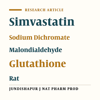 Effect of Simvastatin on Sodium Dichromate-Induced Lung Injury in Rats