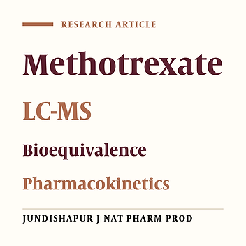 Pharmacokinetics and Bioequivalence of Methotrexate in Human Plasma Studied by Liquid Chromatography-Mass Spectrometry (LC-MS)