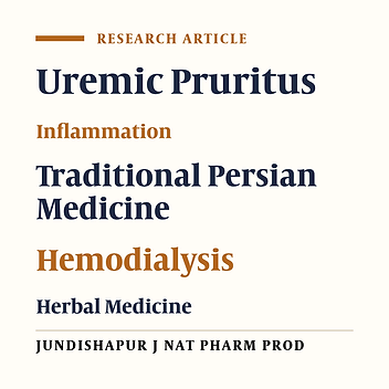 Effects of Fumaria parviflora L on Uremic Pruritus in Hemodialysis Patients: A Randomized, Double-Blind, Placebo-Controlled Trial