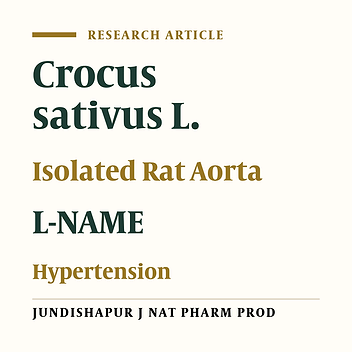 Crocin-Induced Endothelium-Dependent Relaxation in Isolated Rat Aorta