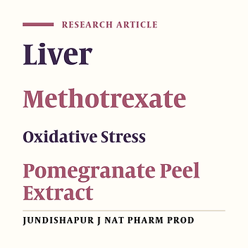 The Effects of Pomegranate (Punica granatum L.) Peel Methanolic Extract on Methotrexate Induced Changes in Hepatic Antioxidant Enzymes of Rats