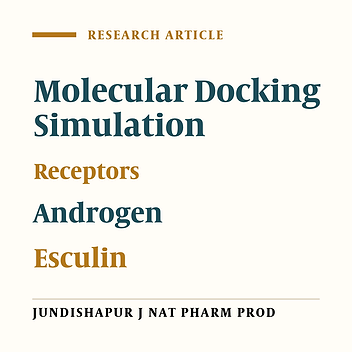 Evaluation of Hymenodictyon excelsum Phytochemical’s Therapeutic Value Against Prostate Cancer by Molecular Docking Study