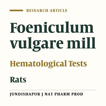 The Effect of Hydro-Alcoholic Extract of Foeniculum vulgare Mill on Leukocytes and Hematological Tests in Male Rats