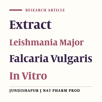 In Vitro Antileishmanial Activity of Falcaria vulgaris  Fractions on Leishmania major